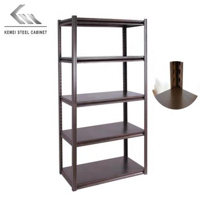 China Single Sided Modern Multifunctional Steel 4 Shelves Market/Office/Showroom Metal Goods Storage Shelf Rack for sale