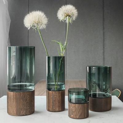 China Central Institute of Statistics contemporary hot sale high quality Nordic style glass flower pot for home decoration living room decor for sale