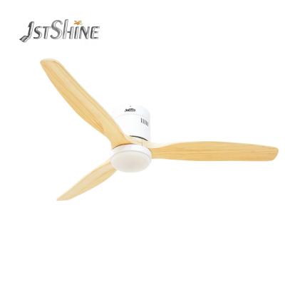 China With 1stshine Light Low Power Energy Saving Outdoor Mountain Air Led Lights DC 220v Remote Control Wooden Ceiling Fan for sale