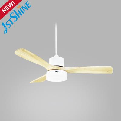 China With 1stshine light 220 volt dc 52 blades electric solid wood wood ceiling fan with light for sale