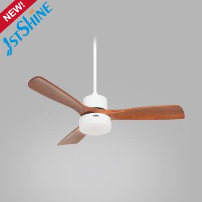 China 1stshine Factory Wholesale Modern Wood Blades Room Dc Solid Wood Ceiling Fan With Lights for sale