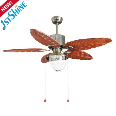 China With Lightweight 1stshine 52 Inch AC 220V/50Hz Luxury Indoor Nature Wood Ceiling Fan for sale