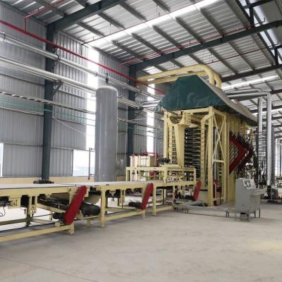 China Building Material Stores Fulfill To Consolidate Exterior Chip Board Flame Retardant Wallpaper Stick Particleboard Production Line for sale