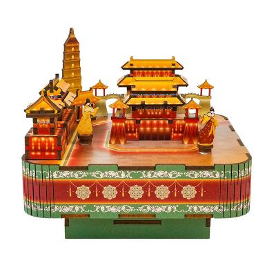 China Tonecheer wooden dream at Tang Dynasty music box wooden puzzle for kids wooden 3d puzzle for sale