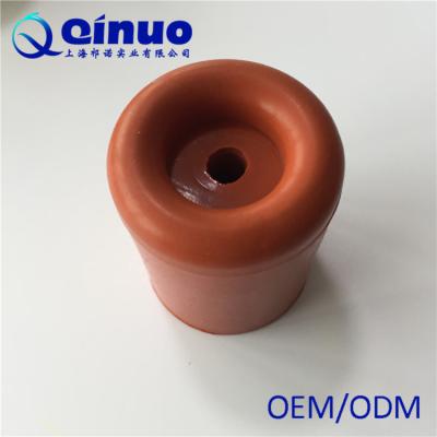 China Shanghai Qinuo Manufacture 40x50mm Red Silicone Rubber Round Door Stop for sale