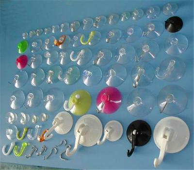 China Durable and soft Pvc Suction Cups with steel hook for sale