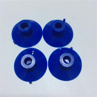 China Customized Vacuum Suction Cups , Blue 30mm Diameter Vertical Hole Suction Cups for sale