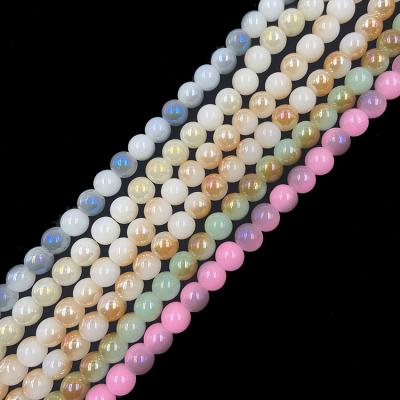 China Almost Similar As Real Treasures Glass Bead From Stock Factories For Sale Glitter Glass Beads For Jewelry Making 8mm for sale