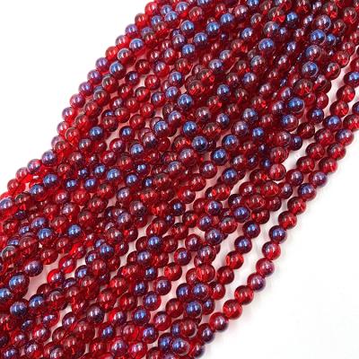 China Almost similar as real stock treasures for sale pearl 8mm red shiny crystal round glass bead for sale in bulk for sale