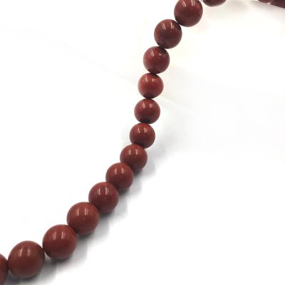 China Stock Stone 10mm Beads Redstone For Natural Stone Gemstone Beads Jewelry Making for sale