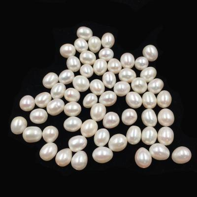 China 10-11mm White Oval Freshwater Pearl String White Pearl Beads Loose Pearl For Natural Freshwater Pearl Earrings for sale