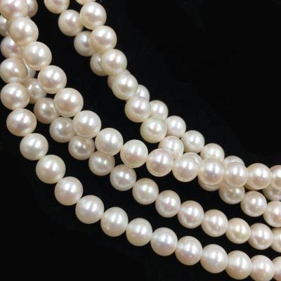 China For Necklace 7-8mm Freshwater Pearl Natural Pearl Round Pearl Beads For Jewelry Making Earring For Necklace for sale