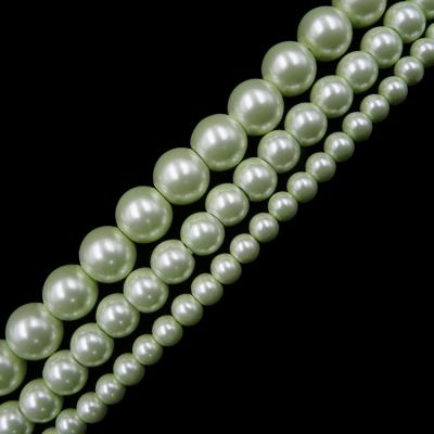 China Garment Accessories or Necklace or Ring or Bracelet or Earring Light Green Glass Bead Beads Round Jewelry Accessory for Diy Jewelry Making for sale