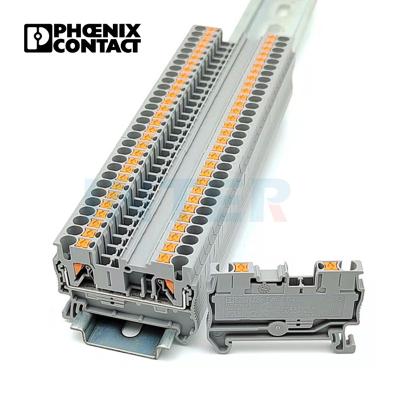 China 3209510 Quick Wiring PT 2.5 Push In Terminal Block Wire Connector Rail Mount Terminal Block PT 2.5 for sale