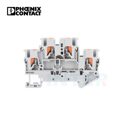 China 3210567 PTTB 2.5 flattening terminal block DIN level rail spring terminal block Phoenix double contact PTTB 2.5 for sale