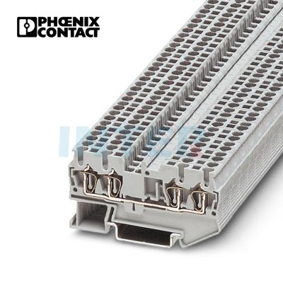 China 3031306 Dual ST 2.5-QUATTRO 2.5mm2 In Dual Rail Mounted Terminal Block Terminal Block Screwless Terminal Block Connectors Output Terminal Blocks 2.5mm2 for sale