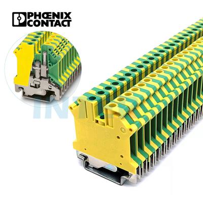 China 0441504 modular USLKG 5 FGround terminal block screw cage din rail terminal block ground terminal block USLKG 5 for sale