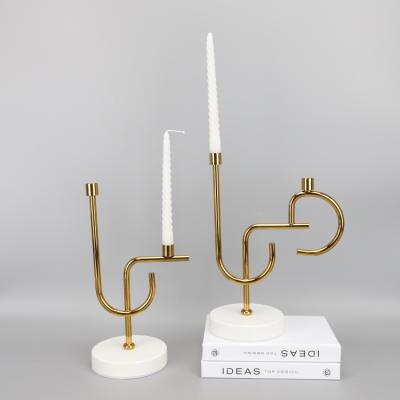 China Modern Simple Metal Candlestick Candlestick Room Sale Service Bedroom Living Room Study Restaurant Kitchen Home Model Accessories for sale