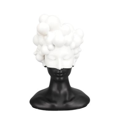 China Modern Art Crafts Abstract White Female Artificial High Quality Resin Figure For Home Decor for sale