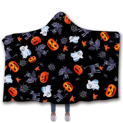 China Wearable Running Aooge Halloween Prep Cartoon Design 3D Custom Blanket Knitted for sale