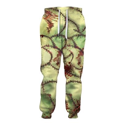 China Aooge Cailian Breathable Drop Shipping Custom 3d Logo Green Lounge Pants Unisex Clothing for sale