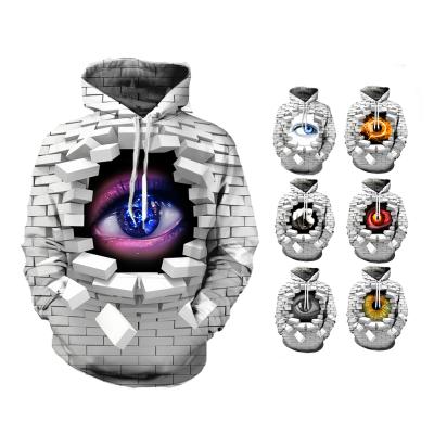 China 2021 New Arrival Custom 3D Anti-wrinkle All Over Print Truth High Quality Eye And Eye In The Wall Men's Hoodies And Sweatshirts for sale