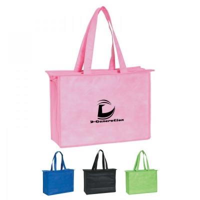 China Zippered Nonwoven Reusable Bag for sale