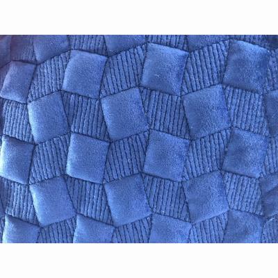 China New Design 100% Polyester Embroidery Quilted Upholstery Holland Velvet Sofa Fabric for sale