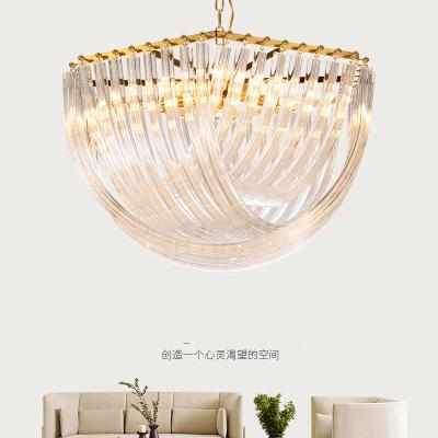 China Vintage Post Modern Gold Chain Hot Selling Luxury Crystal Chandelier For Living Room Chandelier-Living Room for sale