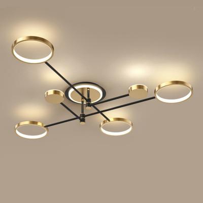 China Hot sale luxury dimmable led chandelier iron magnifying lamp Scandinavian modern single light Amazon for living room bedroom for sale