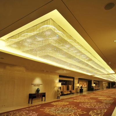 China Large Hotel Crystal Chandelier Lobby Minimalist Customized LED Large Chandelier K9 Luxury Large Modern Foyer for sale