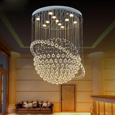 China modern minimalist villa home hotel ceiling decoration crystal light made in china crystal ball chandelier for sale