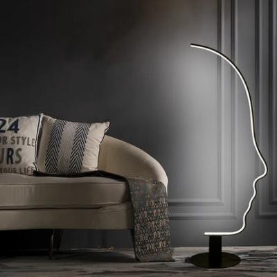 China Dimmable Modern Floor Lighting Led Art Abstract Face Floor Lamp RGB For Home Decoration for sale