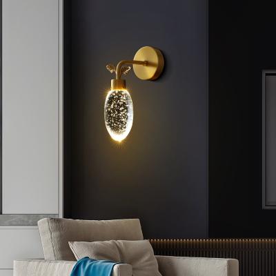 China Modern Modern Bedside Sconce Gold Wall Lamps Decorative Lighting Indoor Led Crystal Wall Light For Home for sale