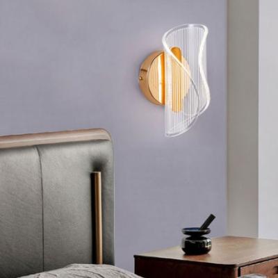 China Modern Simple Modern Acrylic Bedside Bedside Lamp Art Deco LED Wall Lamp Nordic Fashion Wall Lamp Bedroom for sale