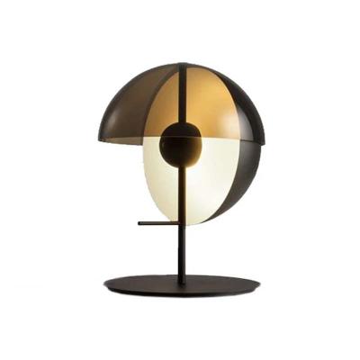 China High Quality Modern Iron E27 Cognac Glass Shade Polishing Glass Table Lamp For Living Room Bedroom Home Decor for sale