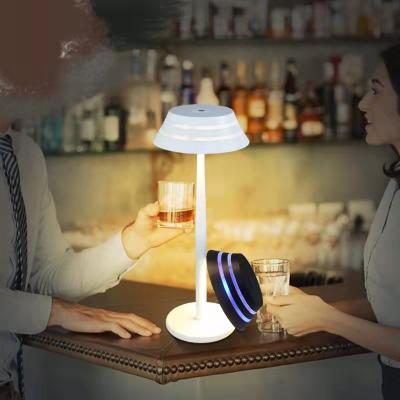 China Post modern style portable outdoor European table lamp radio led rechargeable light waterproof IP54 for restaurant for sale