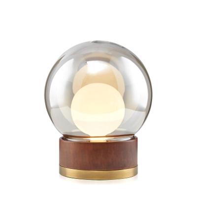 China Bedroom Post-modern Minimalist Creative Glass Bedside Lamp Table Decorative Glass Table Lamp for sale