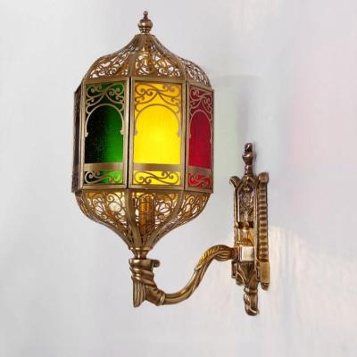 China American Custom Handmade Iron American Indoor Arabic Islamic Mosque Lights Fancy Vintage Factory Style Colorful Hanging Wall Lamp for sale