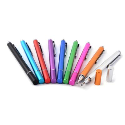 China Custom Touch Screen Mobile Phone Disc Metal Stylus Pen With Logo for sale