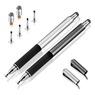 China Promotional Replaceable Mobile Phone Tips Slim Pen Metal Aluminum Promotional Stylus Ballpoint Pen 2 in 1 Tablet Stylus Pens with Custom Logo for sale