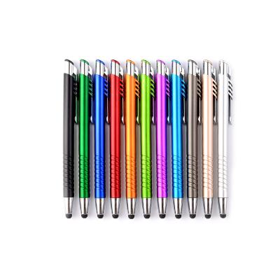 China Mobile Phone Screen Touch Advertising Promotional Pens Cheapest Custom Logo 2 In 1 Stylus Plastic Pens for sale