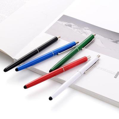 China office & High Quality School Pen 2 In 1 Metal Slim Plastic Ballpoint Pen And Customized Color Stylus Pen With Touch Screen for sale