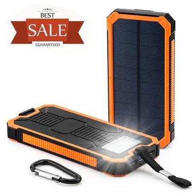 China Super Waterproof Solar Mobile Phone Charger, Tomsenn 15000mAh Solar Power Bank Portable Outdoor Dual USB Battery Pack For iPhone, for sale