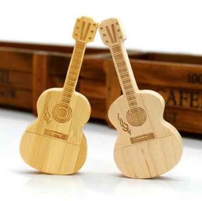 China Wooden Guitar USB Stick USB Flash Drive in bulk cheap wooden guitar shape pen drive hot sale in china for sale