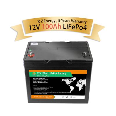 China Power Tools Power Tools 2000 Times Cycle Life Battery Standby Power Supply 12V 12Volt 100Ah LiFePo4 Vehicle Mounted Batteries for sale