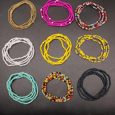 China 2019 Hot Selling BOHEMIA Hands Jewelry Bracelet Set Women's Mixed Color Rice Bead Multilayer Bracelet Set National Wind Bohemian Bracelet for sale