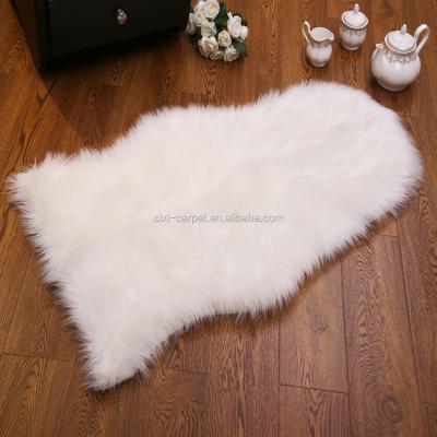 China Ningbo Anti-Slip Factory Faux Sheepskin Carpet Pure White Area Rug For Living Room for sale