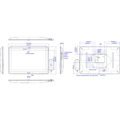 China Wall Mount Touch Screen Hospital Patient Care Call Hard Handle Medical Service Android POE Tablet for sale