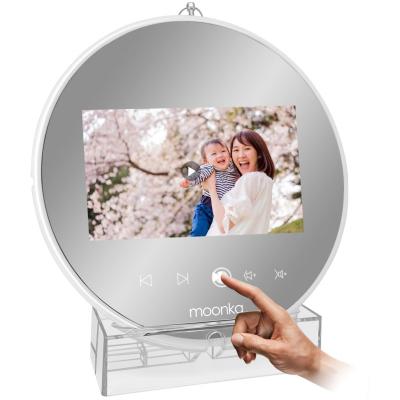 China New design 7 8 10 inch CE rohs FCC digital mirror photo magic frame clock for sale